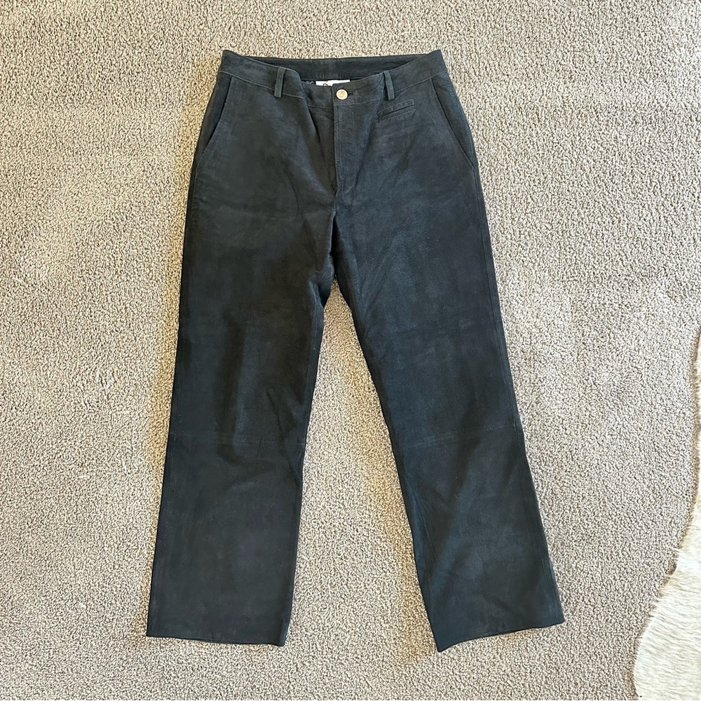 Vintage Suede Lilly Pulitzer Black Leather Pants